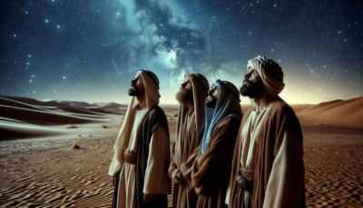 different possible likenesses of Abraham from difference religions that trace their lineage back to him - or have reverence for him.